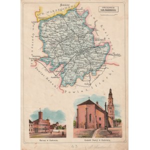 RADOM. Mapa powiatu radomskiego; J.M. Bazewicz