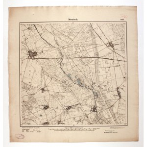 SZCZANIEC (pow. świebodziński). Topograficzna mapa okolic Szczańca; Königlich Preuβische Landesaufnahme