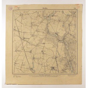 MODLISZEWKO (pow. gnieźnieński). Topograficzna mapa okolic Modliszewka; Königlich Preuβische Landesaufnahme