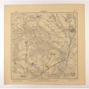 SKOKI (pow. wągrowiecki). Topograficzna mapa okolic Skoków z dużym planem Skoków; Königlich Preuβische Landesaufnahme