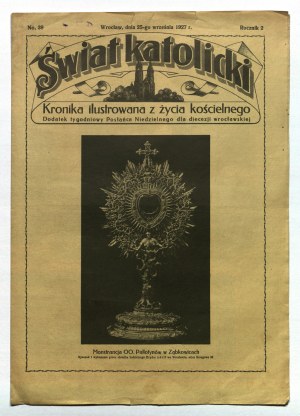 ŚWIAT KATOLICKI. 5 numerów z 1927 r.