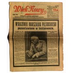 WIEK NOWY - Pogrzeb Piłsudskiego. Zestaw 8 numerów gazety
