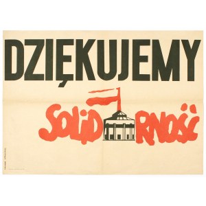 SOLIDARNOŚĆ. Plakat wyborczy Solidarności z 1989 r., autorzy A. Pawlukiewicz, Z. Kulczycki