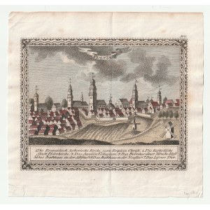 WSCHOWA. Panorama miasta; anonim, ok. 1780