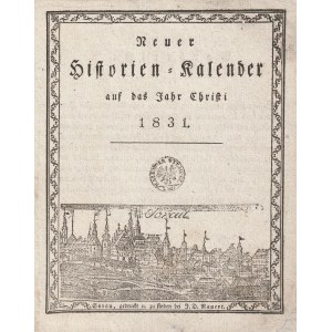 ŻARY. Panorama miasta; pochodzi z: Neuer Historien Kalender auf das Jahr Christi 1831, druk. J.D. Rauert.