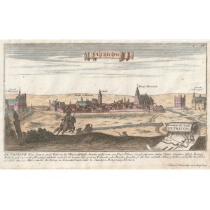 PIOTRKÓW TRYBUNALSKI. Panorama miasta; wyd. Gabriel Bodenehr, Augsburg, ok. 1720