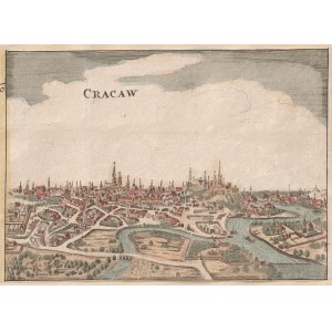 KRAKÓW. Panorama miasta; anonim, ok. 1700 r.
