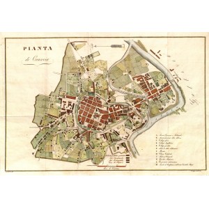 KRAKÓW. Plan miasta; oprac. Giuseppe Carini, 1831, ryt. Mostowski