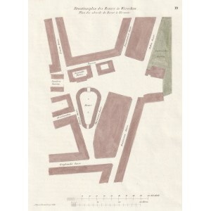 WARSZAWA. Plan warszawskiego bazaru; pochodzi z: Allgemeine Bauzeitung, 1844