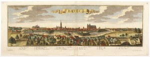 BRZEG. Panorama miasta; rys. F.B. Werner, wyd. spadkobiercy Jeremiasa Wolffa (zapewne Johann Friedrich Probst), Augsburg, ok. 1730