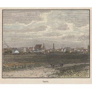 OPOLE. Panorama miasta; ryt. Navellier & Marie, rys. Hubert Clerget, ok. 1885 r.