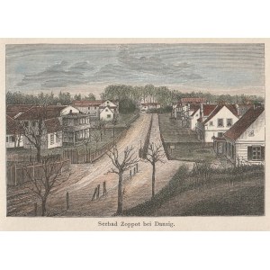 SOPOT. Widok części miasta; anonim, ok. 1890