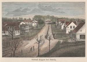 SOPOT. Widok części miasta; anonim, ok. 1890