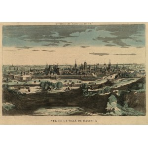GDAŃSK. Panorama miasta; wyd. Hocquart Paryż, ok. 1790