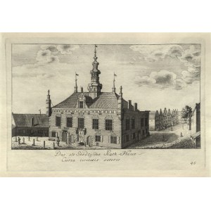 GDAŃSK. Ratusz Staromiejski; M. Deisch według rys. F.A. Lohrmanna, pochodzi z cyklu: 50 widoków Gdańska (50 Prospecte von Danzig), wyd. do 1765 r.
