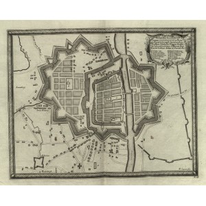 ELBLĄG. Plan miasta i obwarowań; ryt. Francois de Lapointe (sygn. w prawym dolnym rogu), według rys. Erika Jönssona Dahlbergha, pochodzi z: Pufendorf, Samuel, Histoire Du Regne De Charles Gustave Roy De Svede..., wyd. Christoph Riegel, Norymberga 1697