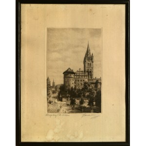KRÓLEWIEC (Königsberg, Калининград). Zamek krzyżacki; sygn. odręcznie (nieczyt.), ok. 1895.