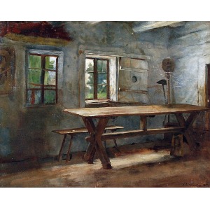 Kazimierz POCHWALSKI (1855-1940), Wnętrze izby, 1884