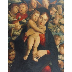 Malarz nieokreślony, XX w. wg Andrea Mantegna, Madonna z cherubinami