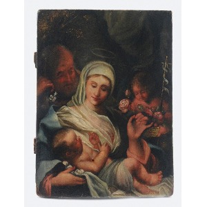 Malarz nieokreślony, XVIII w., Matka Boska z Dzieciątkiem i św. Janem Chrzcicielem
