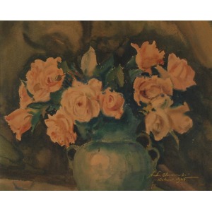 Antoni CHRZANOWSKI (1905-2000), Roses in a pitcher, 1944
