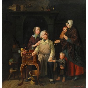 H. LACHNIT, XIX w., W izbie, 1867