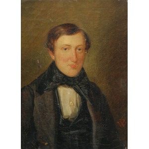 Malarz nieokreślony, XIX w., Portret młodego mężczyzny