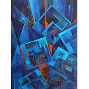 Katarzyna Buchalik (geb. 1978), Blaue Geometrie, 2020