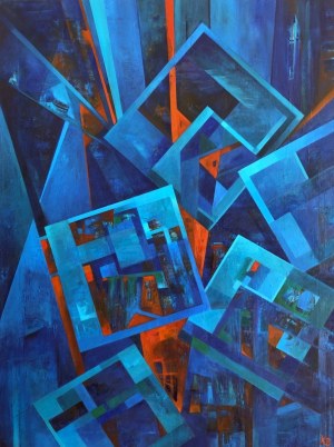 Katarzyna Buchalik (ur. 1978), Blue geometry, 2020