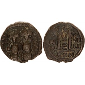 Byzantium Follis 565 - 574, AD. Justin II