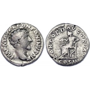 Roman Empire Marcus Aurelius AR Denarius 161 AD