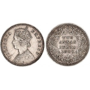 British India 2 Annas 1886 C