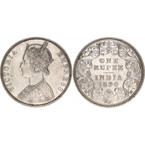 British India 1 Rupee 1890 B