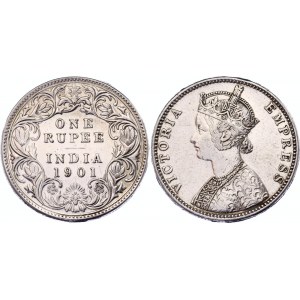 British India 1 Rupee 1901 B