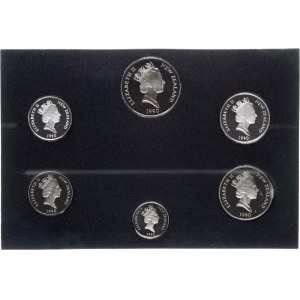 New Zealand Proof Set of 6 Coins 1990