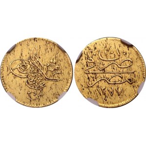 Egypt 25 Qirsh 1869 (ND) AH 1277//10 NGC AU
