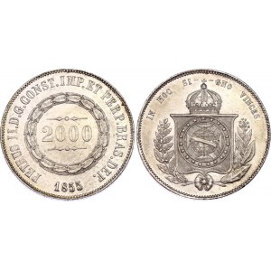 Brazil 2000 Reis 1855