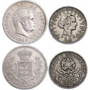 Brazil & Portugal 500 - 1000 Reis 1896 - 1913