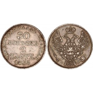 Russia - Poland 30 Kopeks - 2 Zlote 1835 MW