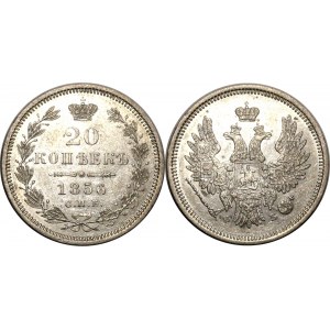 Russia 20 Kopeks 1856 СПБ ФБ