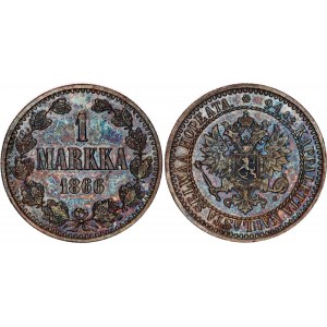 Russia - Finland 1 Markka 1866 S