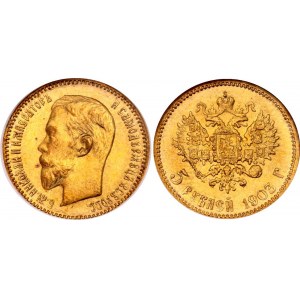 Russia 5 Roubles 1903 AP NGC MS 65