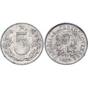 Czechoslovakia 5 Haleru 1955