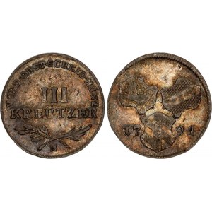Austria Further Austria 3 Kreuzer 1794 E