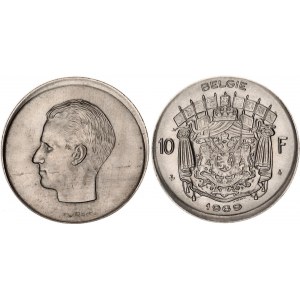 Belgium 10 Francs 1969 Misstrike Error