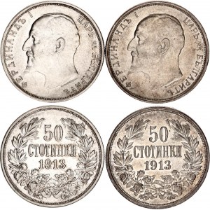 Bulgaria 2 x 50 Stotinki 1913