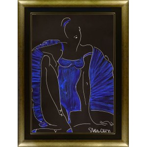 Joanna Sarapata, Dancer in a blue dress, 2021