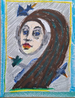 Jerzy Świątkowski, Portret kobiety z brązowymi włosami
