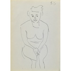 Jerzy PANEK (1918-2001), Akt sedící ženy, 1964