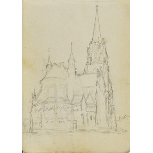Józef PIENIĄŻEK (1888-1953), Blick auf die Kirche